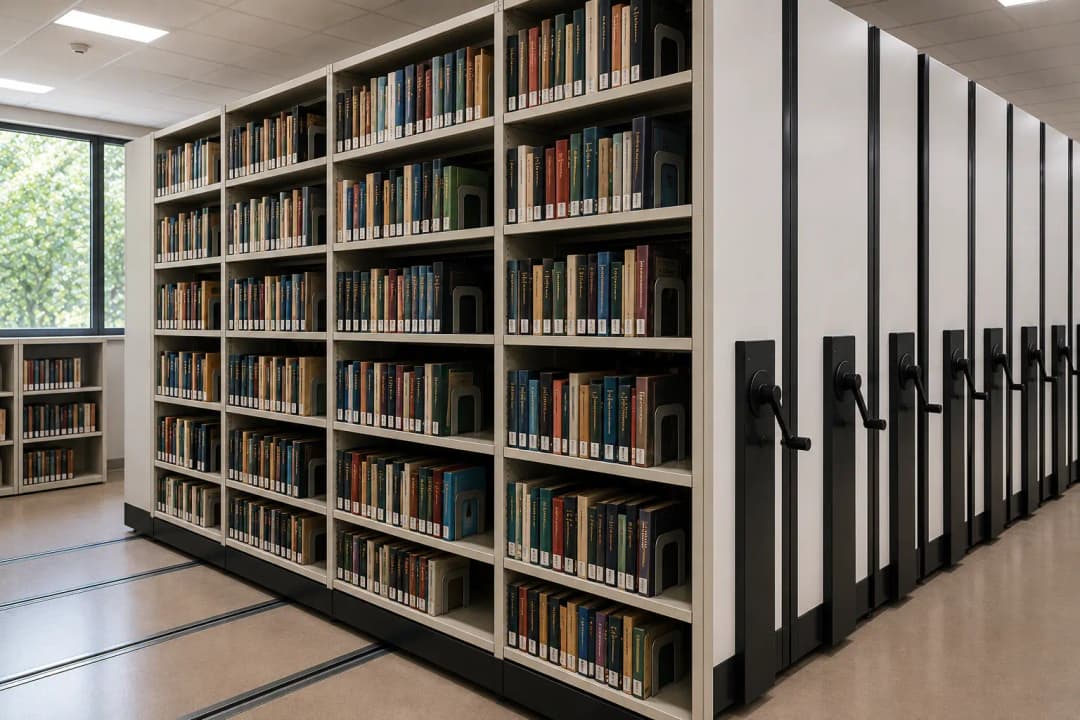 Rayonnages mobiles pour bibliothèques